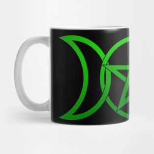 Triple Moon Goddess green ombre Mug